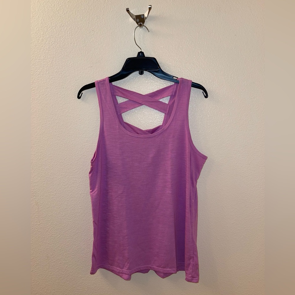 GAIAM Lavender Tank Top with Cross Back